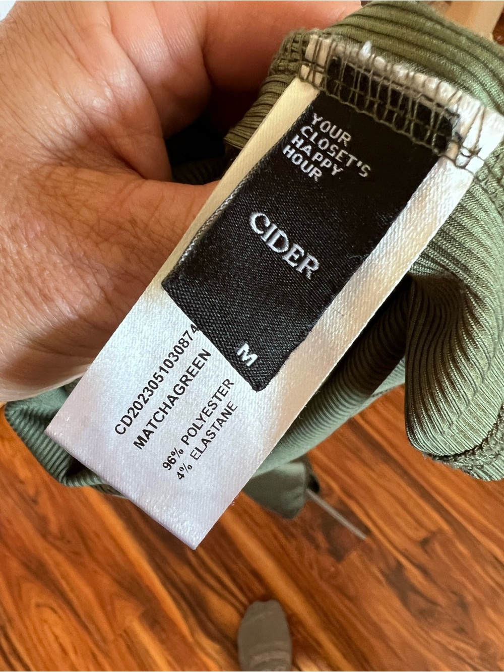 Cider - Sleeveless Olive Green Turtleneck Midi Dress - Like New - Med - Picture 3 of 3